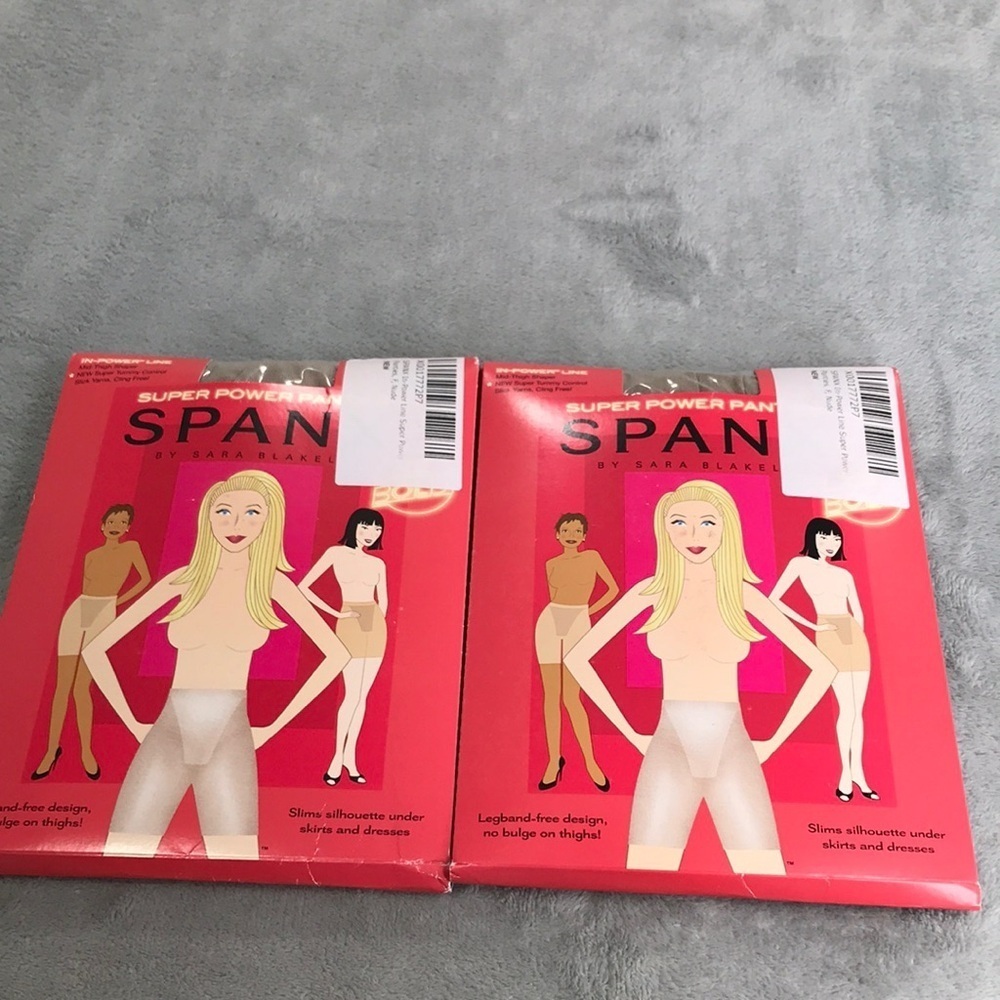 2 Pairs Spanx In -Power Line Mid Thigh Shaper Size F New